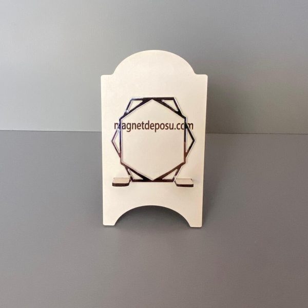 Gümüş Altıgen Magnet 7 cm 50 Adet