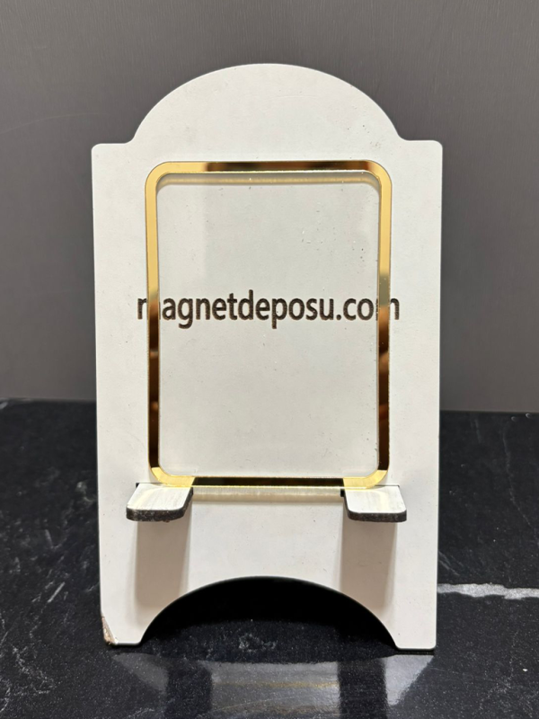 8x6cm Radüs Kenar Altın Çerçeveli Magnet 50 Adet