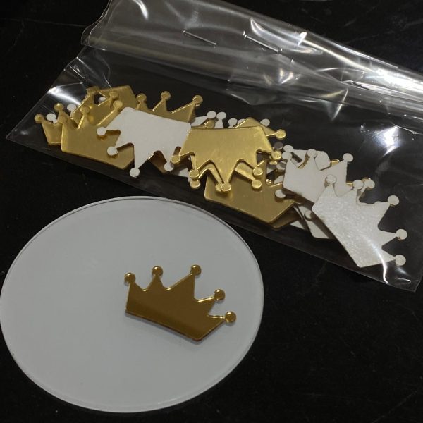25 Adet 3cm Altın Taç