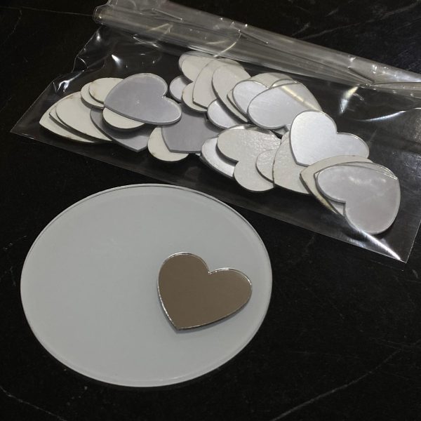 25 Adet 3cm Gümüş Kalp
